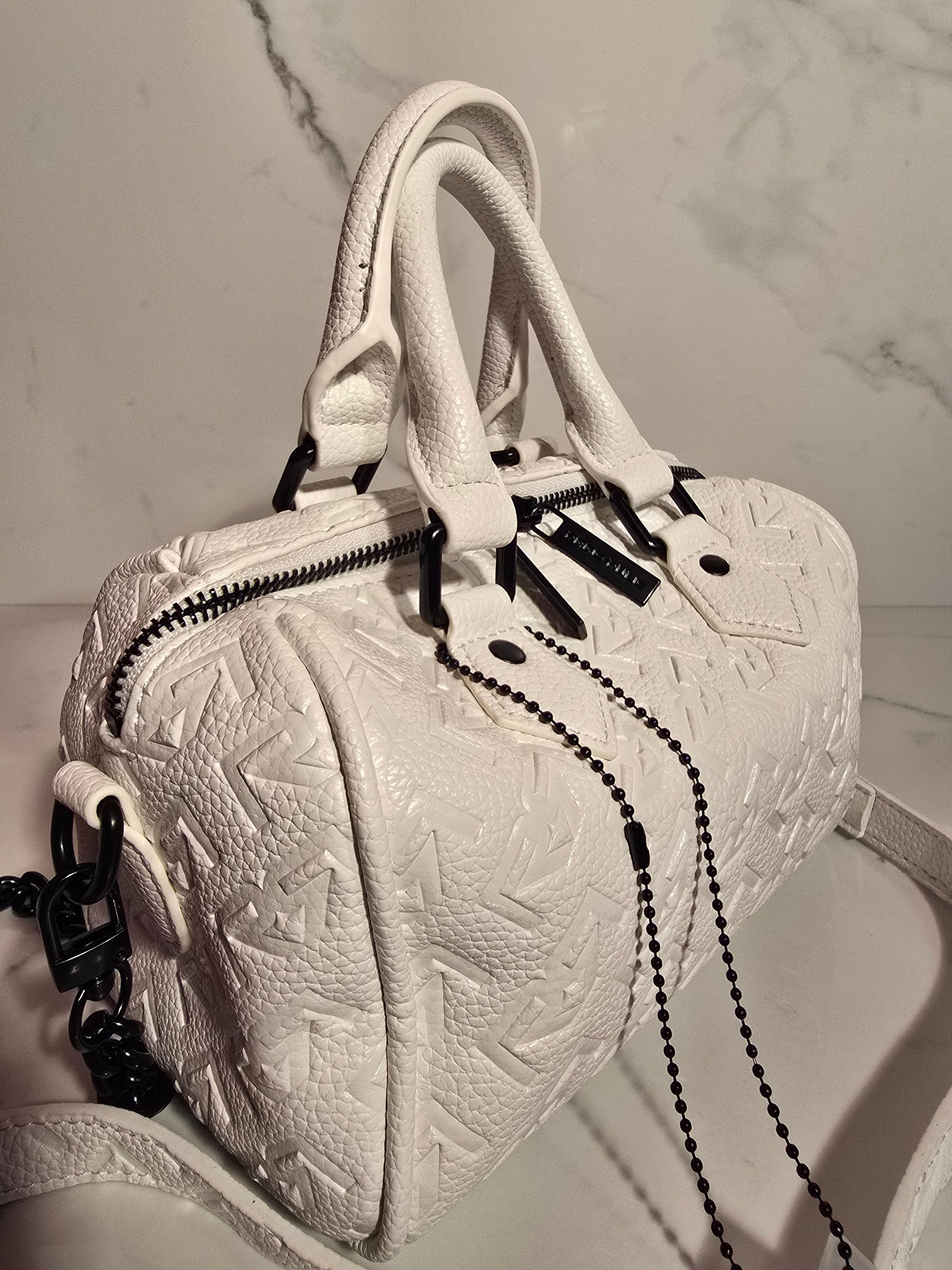 Womens White Boston Bag