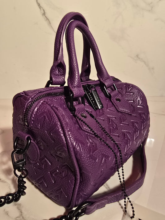 Womens Purple Boston Bag