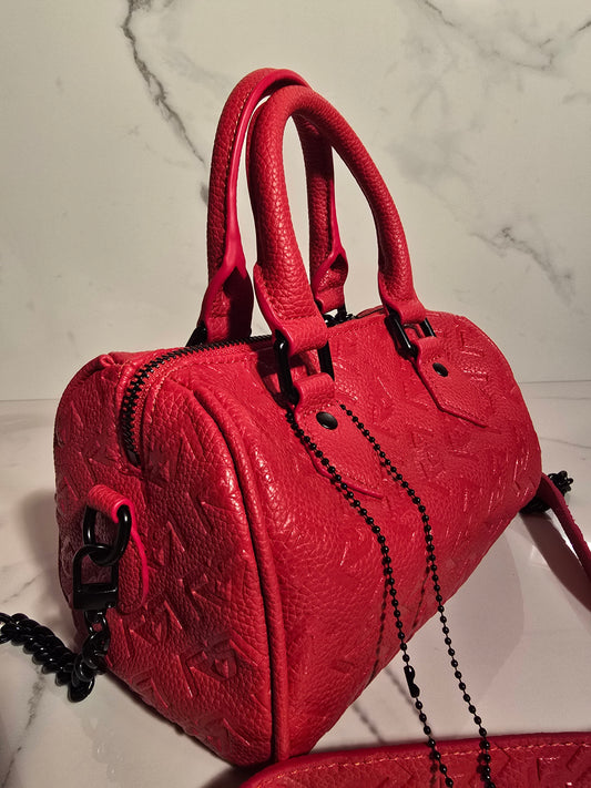 Womens Red Boston Bag