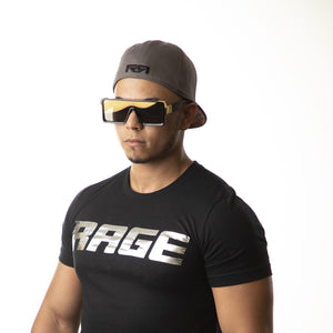 SILVER FOIL RAGE- BLACK TEE