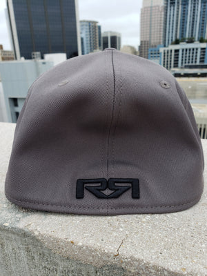 GRAY RR FLATBILL HAT- GRAY MONOGRAM