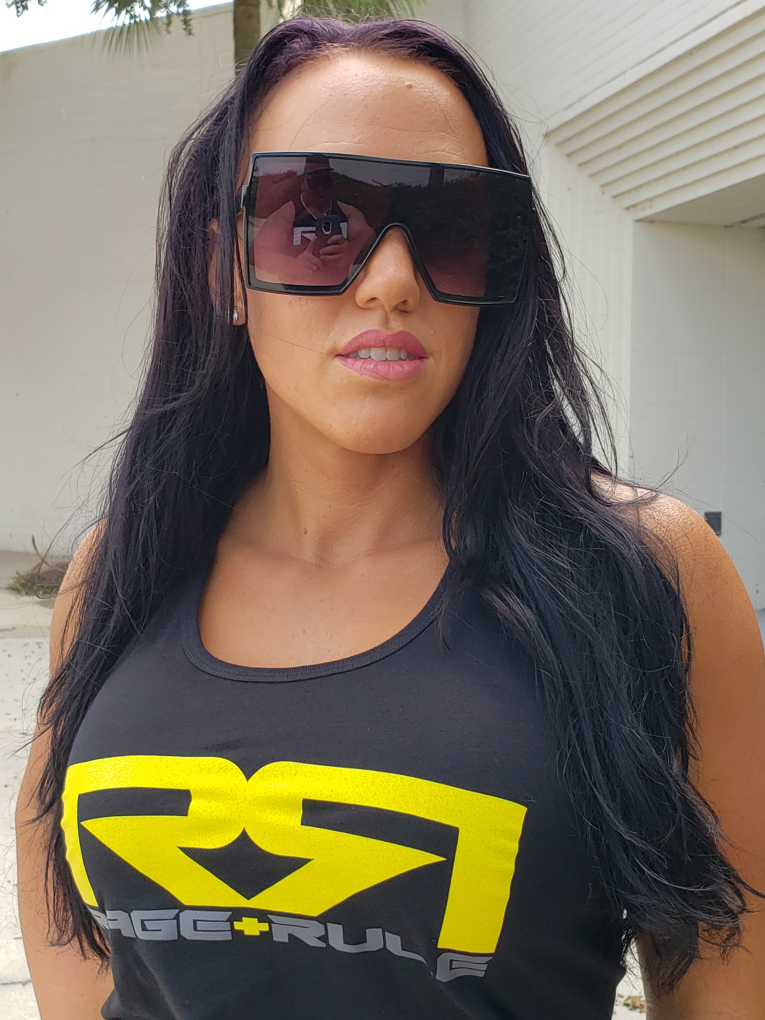 WOMENS YELLOW/GRAY RR- BLACK TANK