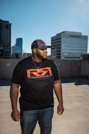 RED/GRAY RR- BLACK TEE