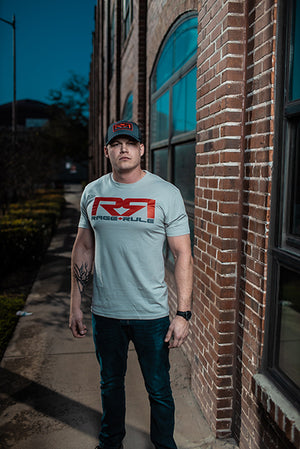 RED/GRAY RR- LITE GRAY TEE