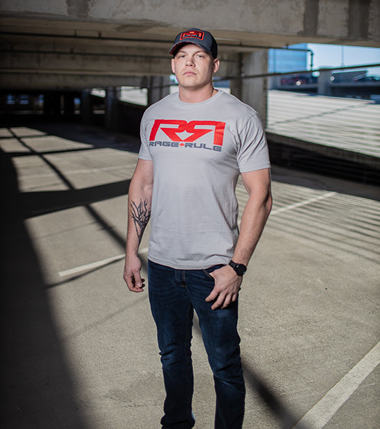 RED/GRAY RR- LITE GRAY TEE