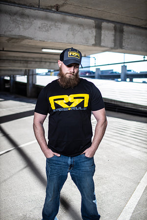 YELLOW/GRAY RR- BLACK TEE