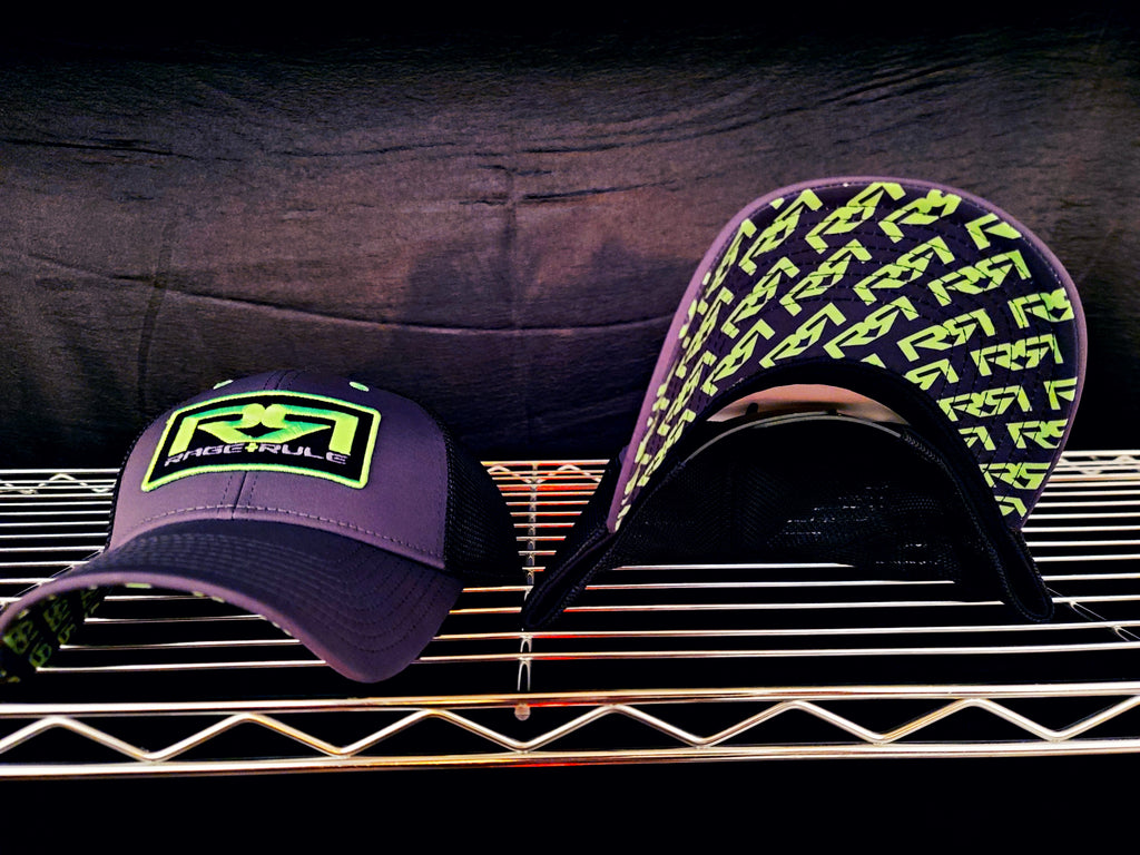 GREEN/GRAY RR TRUCKER HAT