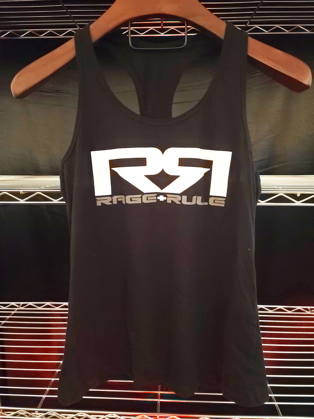 WOMENS WHITE/GRAY RR- BLACK TANK