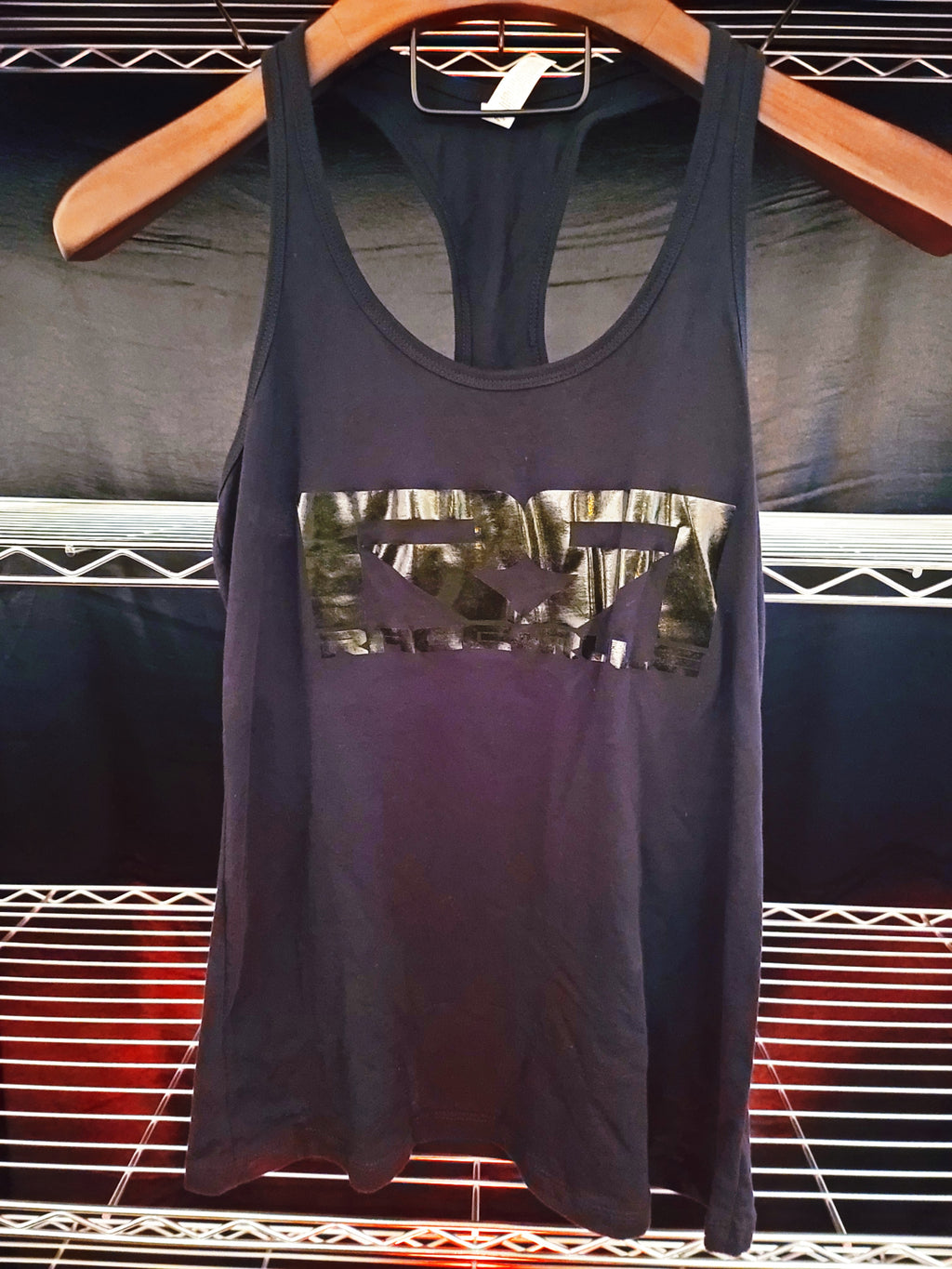 WOMENS BLACK FOIL RR- BLACK TANK