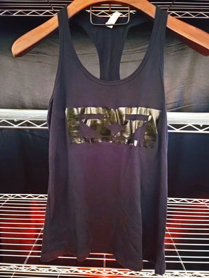 WOMENS BLACK FOIL RR- BLACK TANK